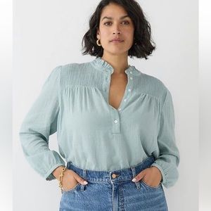 J. CREW king-sleeve soft gauze garden top